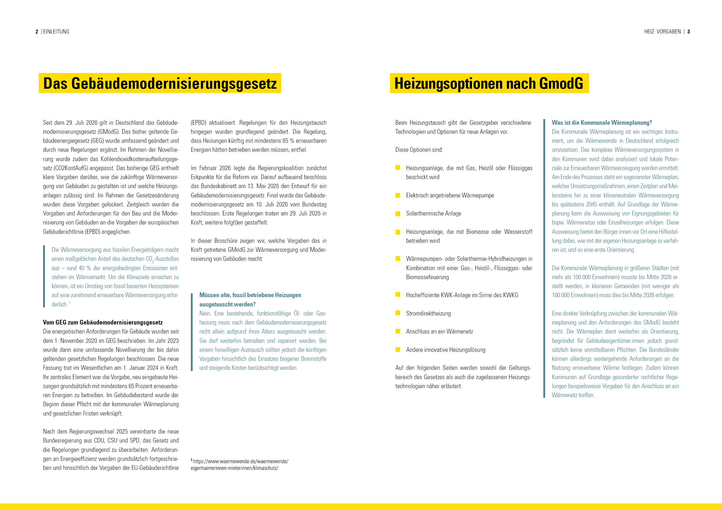 Broschüre Das Gebäudemodernisierungsgesetz