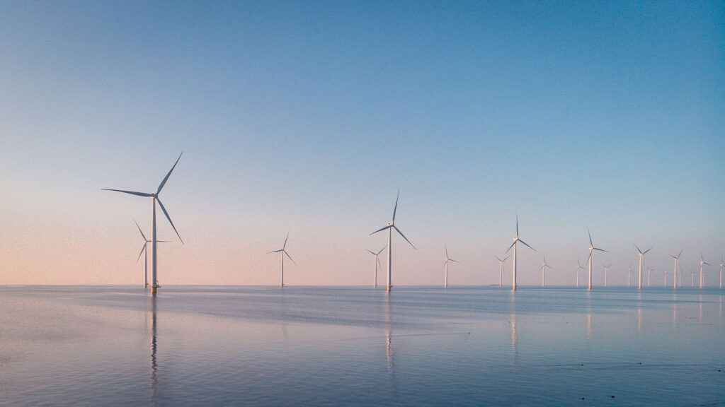 Windräder auf See